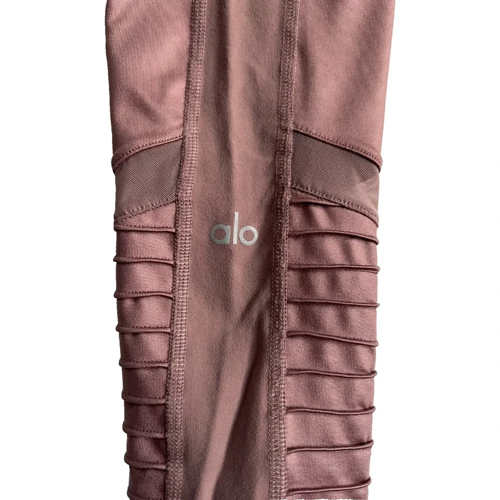 ALO Yoga Leggings Lot 3 Womens XS/XXS High Waist Pink Gray Mesh Panel Set